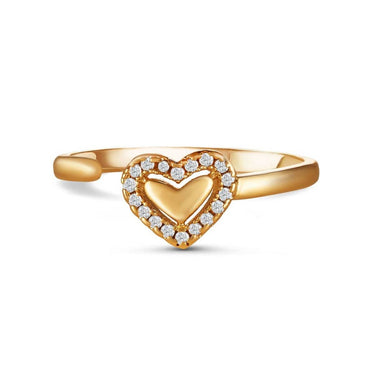Gold Ring for Women - Stainless Steel Ring - Woman Ring - The Heart Ring Ring Brother & Sisters